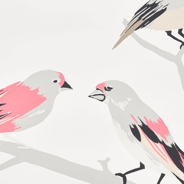 Schumacher Schumacher A-Twitter Wallpaper in Blush For Sale - Image 4 of 5