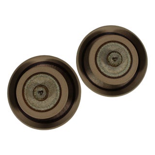 Large Danish Ceramic Wall Sconces by Poul Brandborg for Søholm, 1960s, Set of 2 For Sale