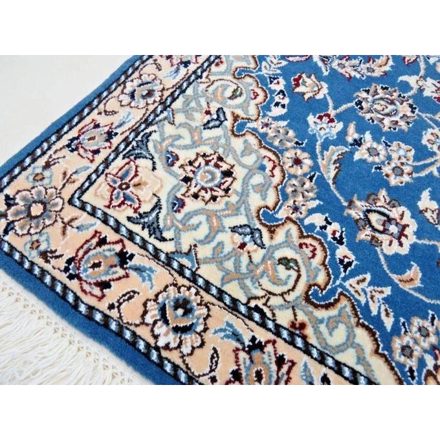 Middle Eastern Hand-Knotted Rug in Virgin Wool and Silk For Sale - Image 3 of 10