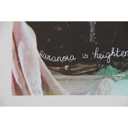 Figurative 1970s "Paranoia Is Heightened Awareness" Lithograph by Colette Justine For Sale - Image 3 of 4