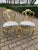 1950 French Louis XVI Gold Damask Side Chairs – Pair For Sale - Image 9 of 14