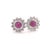 Diamond Ruby Stud Earrings 14 Karat White Gold 1.87 TCW Certified For Sale - Image 16 of 18
