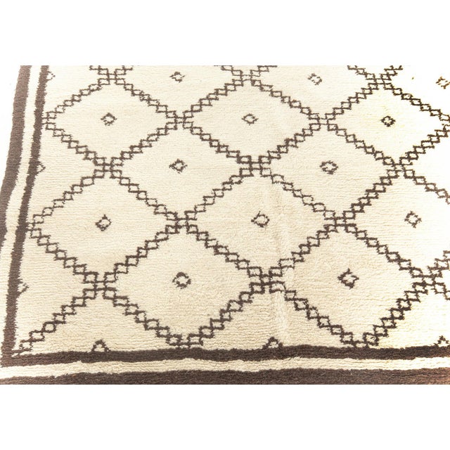 Modern Moroccan Diamond Hand-Knotted Wool Rug by Doris Leslie Blau For Sale - Image 4 of 6