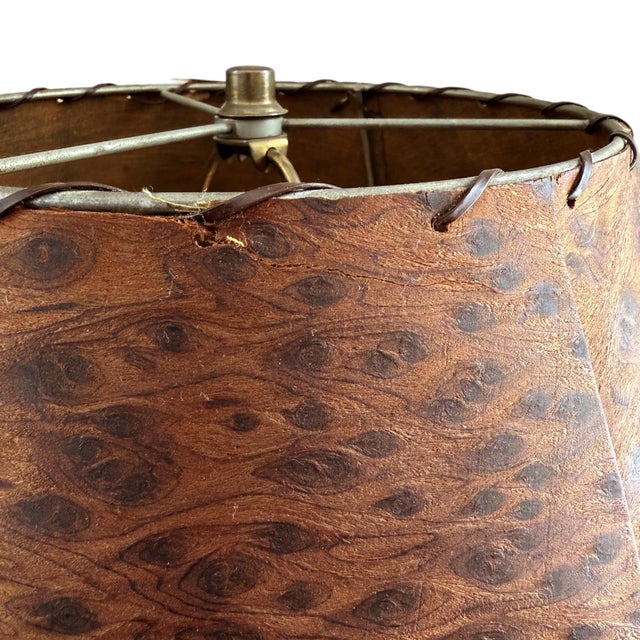 Mid-20th Century American Burl Wood Lamp For Sale - Image 12 of 14