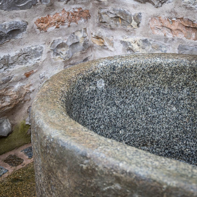 Large Oval Granite Trough, 2010s For Sale - Image 9 of 10