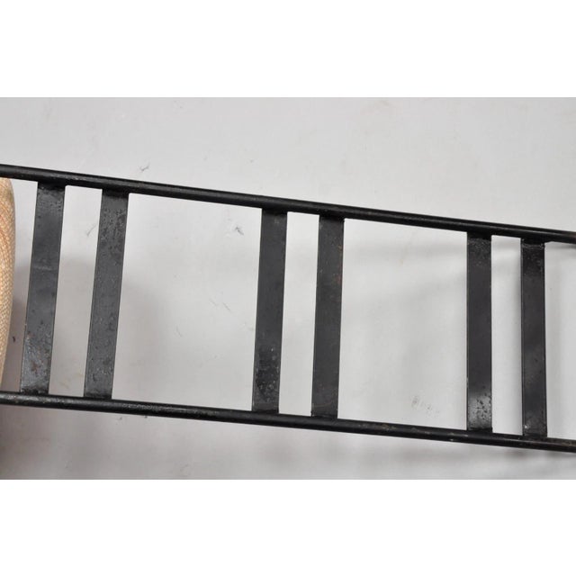 Vintage Arthur Umanoff Wrought Iron Ladder Back MCM Dining Chairs - Set of 4 For Sale - Image 11 of 18