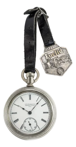 Late 20th Century Vintage j.d. Burritt Brooksville Fla. 59mm Silver Manual Winding Pocket Watch