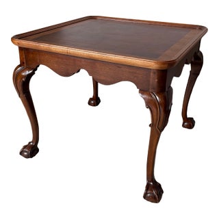 Vintage Henredon Mahogany Clawfoot or Claw Foot Side/End Table For Sale