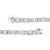 14K White Gold 5.0 Cttw Princess Cut Diamond Invisible Set Alternating Size D Shaped Links Tennis Bracelet (H-I Color, SI2-I1 Clarity) For Sale - Image 4 of 7