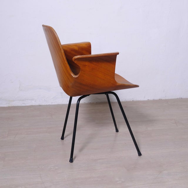 Wood Medea Armchair by Vittorio Nobili for Fratelli Tagliabue, 1950s For Sale - Image 7 of 18