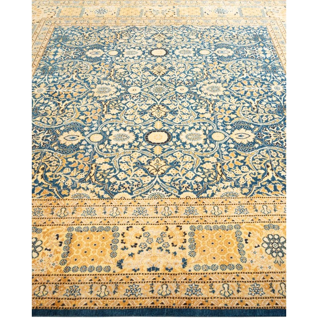 Solo Rugs Mogul, One-of-a-Kind Hand-Knotted Area Rug in Blue, 6' 2" x 6' 5" For Sale - Image 4 of 8