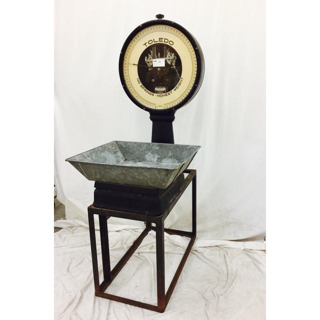 Vintage Toledo Scale On Stand Chairish