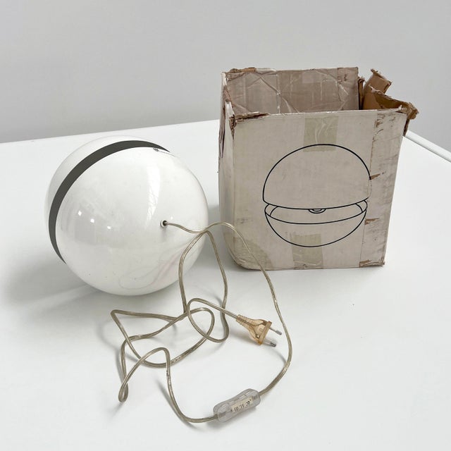 White White Sphera Table Lamp by Andrea Modica for Lumess, 1970s For Sale - Image 8 of 9