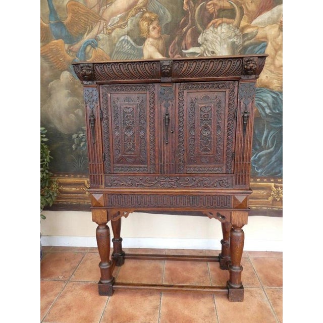 English Country Oak Cupboard on Stand, circa 1730–1740 Material: Country oak A fine early 18th-century English country oak...
