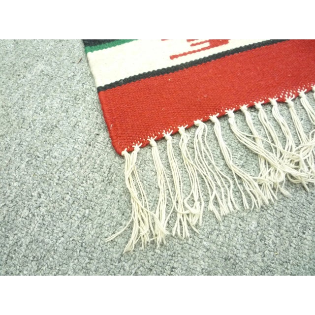 Geometric Kelim Rug, 1960s For Sale - Image 8 of 9