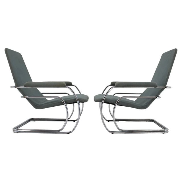Set of Tubular Armchairs, 1970s For Sale - Image 11 of 11
