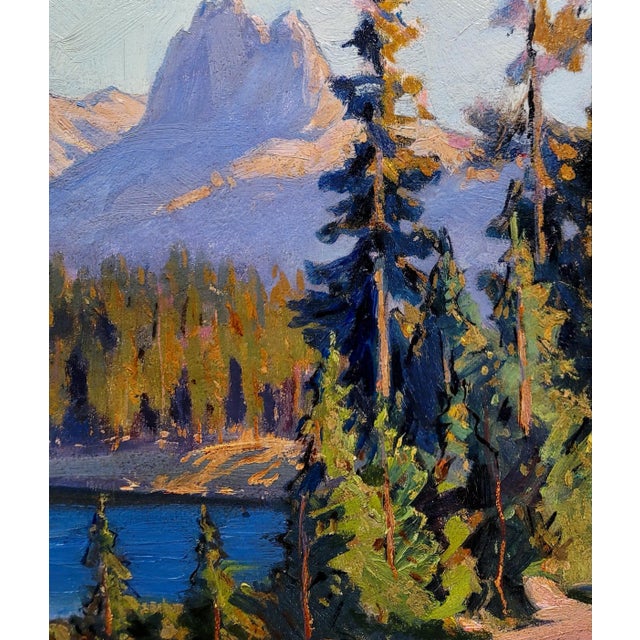 Irving Kraut Manoir -Lake George in the Sierra Mountain-Impressionist Oil Painting For Sale - Image 4 of 9