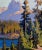 Irving Kraut Manoir -Lake George in the Sierra Mountain-Impressionist Oil Painting For Sale - Image 4 of 9