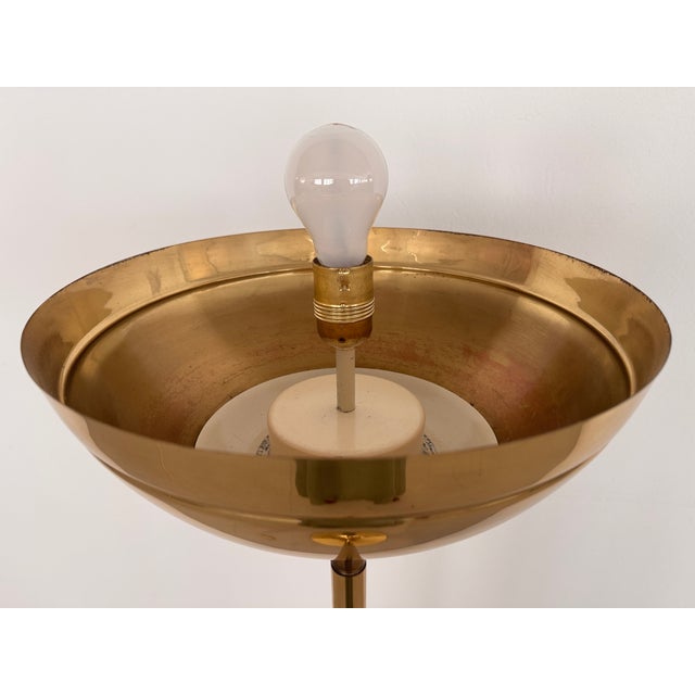 Brass and Glass Globe Floor Lamp from Vereinigte Werkstätten München, 1970s For Sale - Image 16 of 18