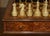 Vintage Burr Walnut Velvet Drawer Chessboard and Chess Set from Staunton, Set of 33 For Sale - Image 13 of 18