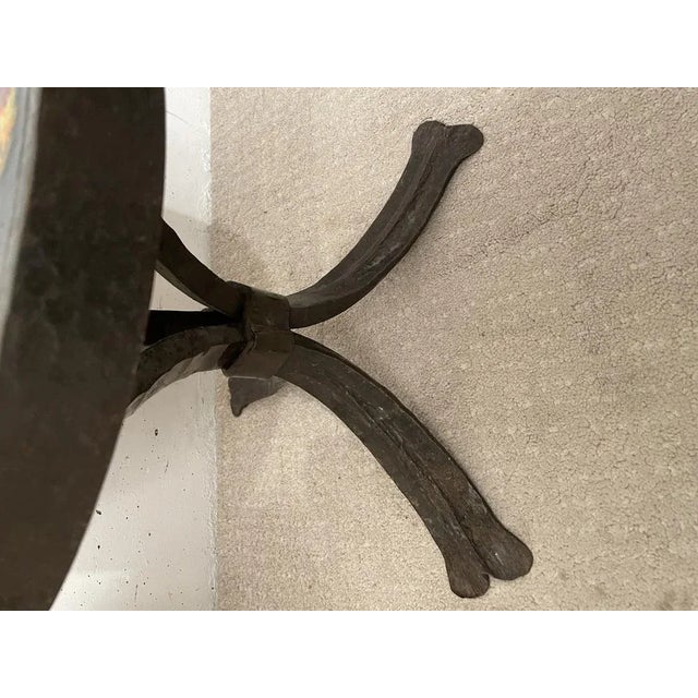 Brutalist, Steel and Ceramic Side Tables, 1970, Set of 2 For Sale - Image 4 of 7