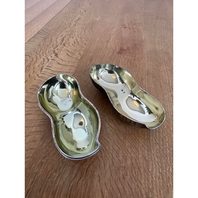 Vintage Silver Plated Peanut Shaped Trinket Box For Sale - Image 10 of 12