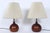 Mid-Century Modern 1970's Solid Staved Deep Teak "Onion" Table Lamps - A Pair For Sale - Image 3 of 13