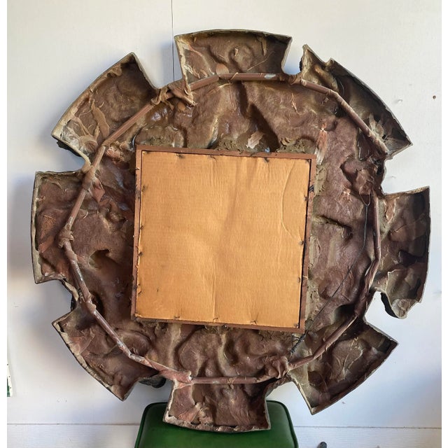 Huge Vintage Mid-Century Brutalist Zodiac Mirror by Finesse Originals For Sale - Image 9 of 11