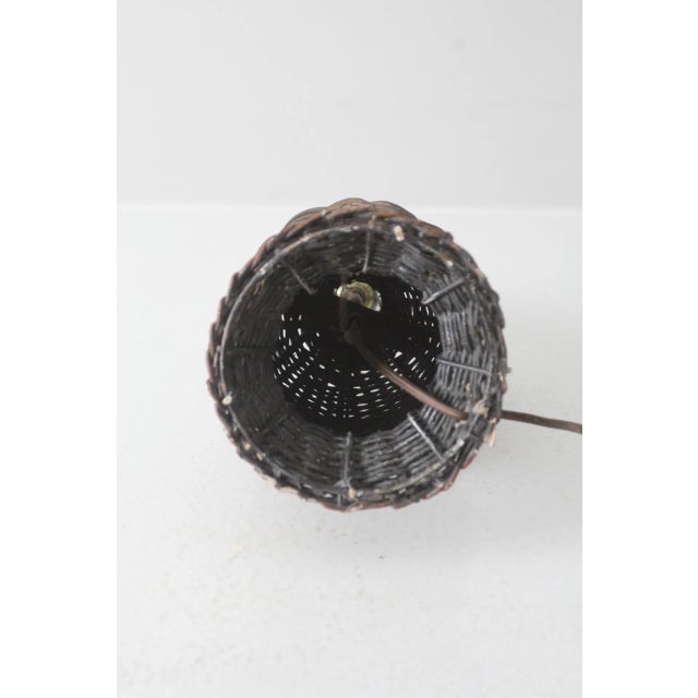 Vintage Wicker Table Lamp For Sale - Image 11 of 12