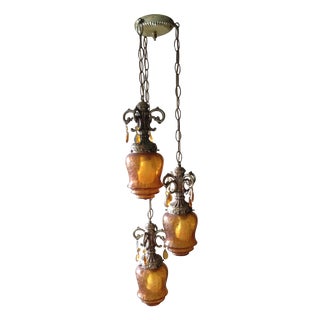 Amber ThreeTier Chain Lamp For Sale