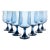 1980s Libbey “Connoisseur (Dusky Blue, Tulip)” Set of 7 Wine Glasses For Sale