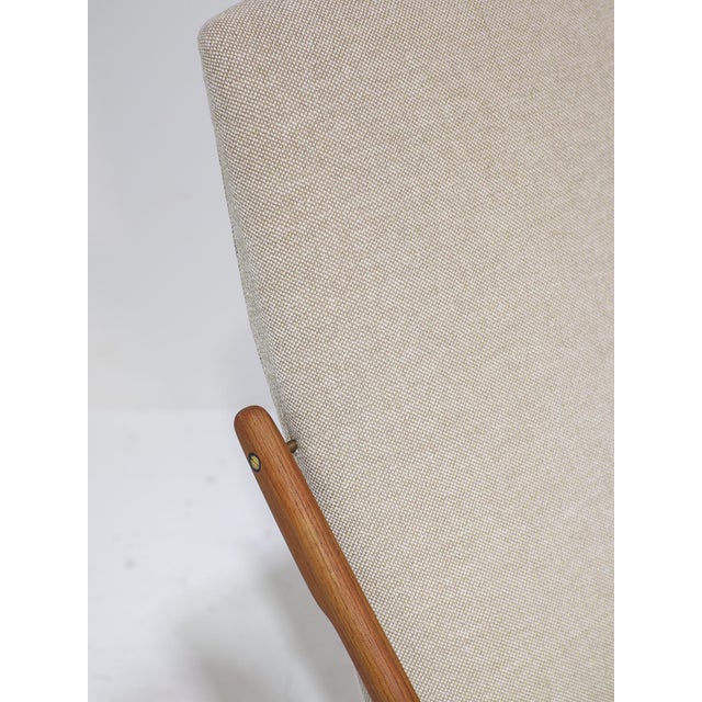 Boomerang Rocking Chair attributed to Mogens Kold in Teak, Denmark 1960s For Sale - Image 10 of 13