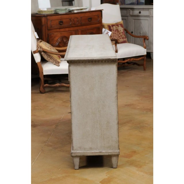 Swedish, 1890s, Painted Wood Sideboard with Three Drawers over Three Doors For Sale - Image 11 of 13