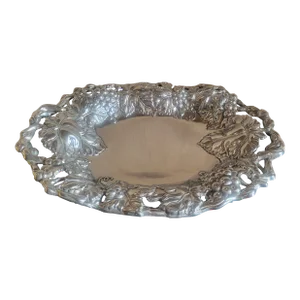 2000s Arthur Court Silver Tone Metal Tray