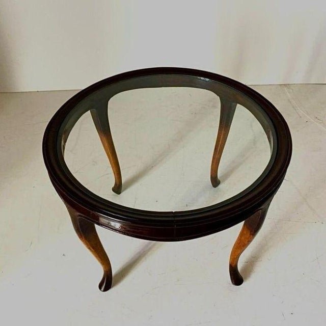 1920s Vintage French Art Deco Coffee Table in Beech and Glass, 1920s For Sale - Image 5 of 13