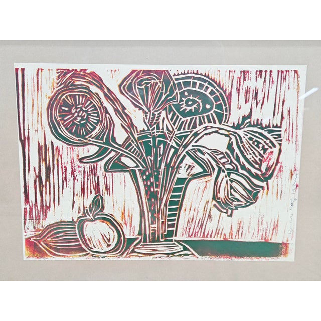 Contemporary Edgar Carl Bettermann, Still Life, 1988, Linocut For Sale - Image 3 of 10