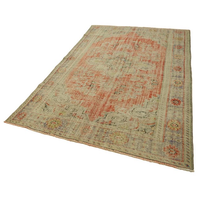 Vintage Turkish Area Rug For Sale - Image 3 of 7