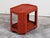 Attributed Karl Springer 1970s Midcentury Octagonal Bar Cart With Red Snakeskin Finish For Sale - Image 9 of 11