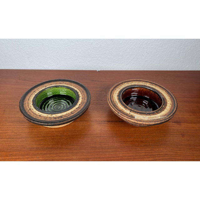 Ceramic Mid-Century Modern Danish Studio Pottery Bowls by Brigitte Andrzejak, 1960s, Set of 2 For Sale - Image 7 of 18