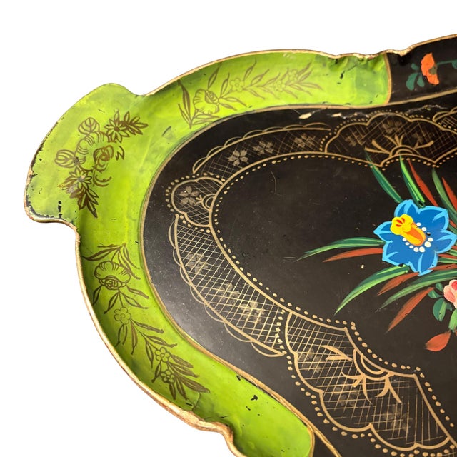 Japanese Japanese Papier-Mâché Lacquer Tray C. 1920s For Sale - Image 3 of 8