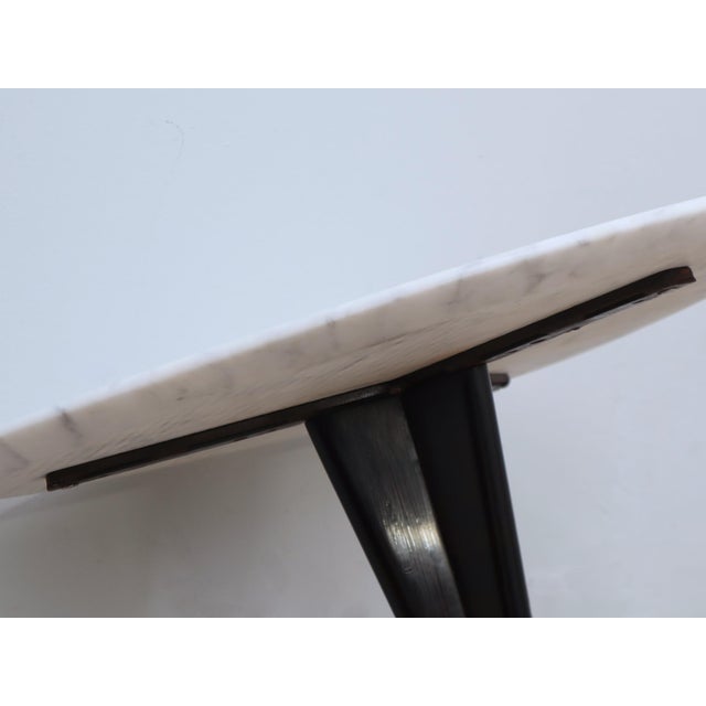 Mid-Century Tripod Coffee Table with Marble Top, 1950s For Sale - Image 6 of 13