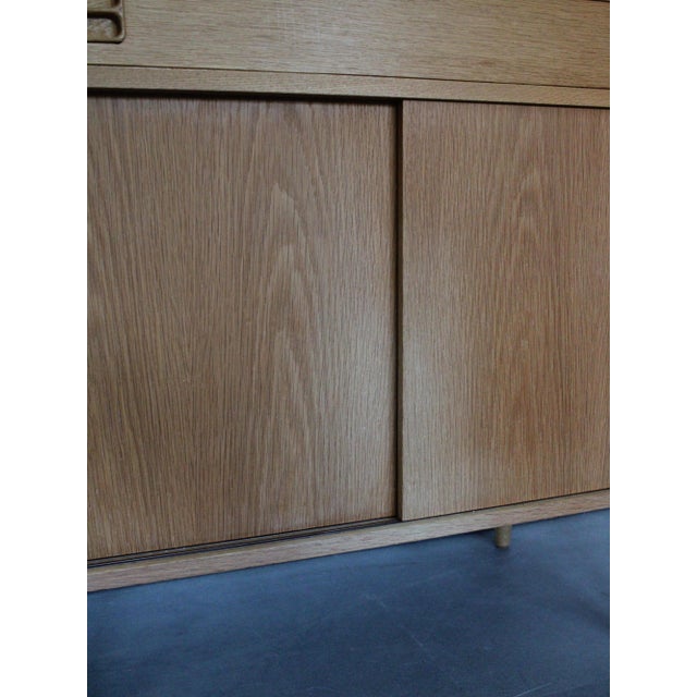 Vintage Danish Sideboard in Oak with Sliding Doors and Drawer, 1960s For Sale - Image 10 of 11