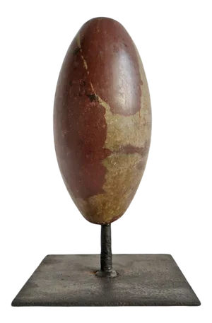 Natural Lingam Stone on Stand