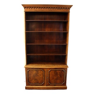 English Mid-20th Century Chippendale Style Bookcase Cabinet For Sale