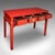 This is a tall vintage hall table. An Oriental, red lacquer Art Deco revival side or reception table, dating to the late...