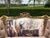 1970s French Louis XVI Tan Velvet Gilt Beech Settee For Sale - Image 13 of 17