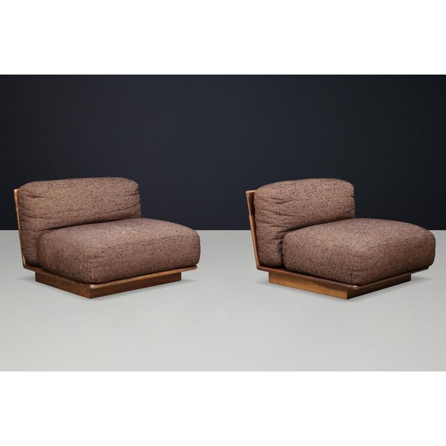 Pianura Lounge Chairs in Walnut by Mario Bellini for Cassina, Italy, 1971, Set of 2 For Sale - Image 6 of 17