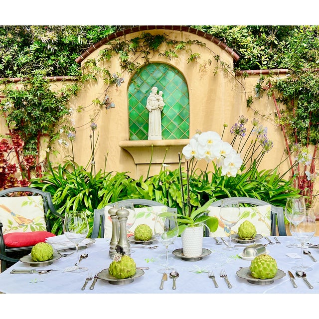 Anke Drechsel 70" Sq. Embroidered Organdy Lily of the Valley Tablecloth by Anke Dreschel For Sale - Image 4 of 14