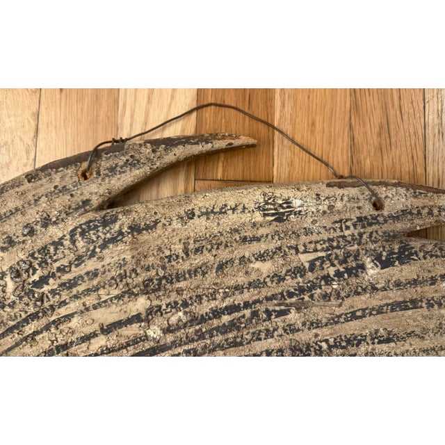 Red Handmade Deep Sea Fishing Wood Sign For Sale - Image 8 of 11