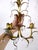 Metal Pair of Vintage Gilded Tole Italian Two Arm Candle Sconces With Crystals For Sale - Image 7 of 8